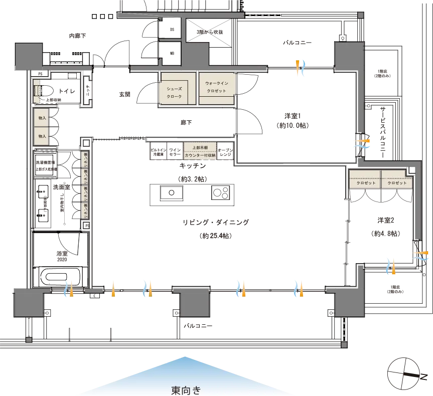 間取り図：BTYPE / 2LDK