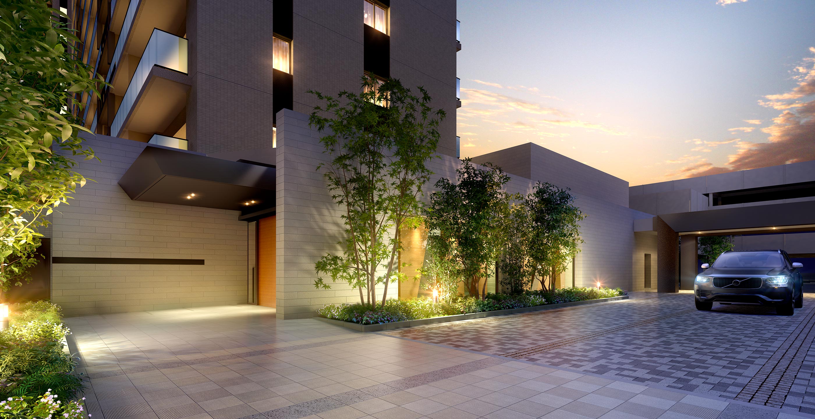 エントランス外観完成予想CG