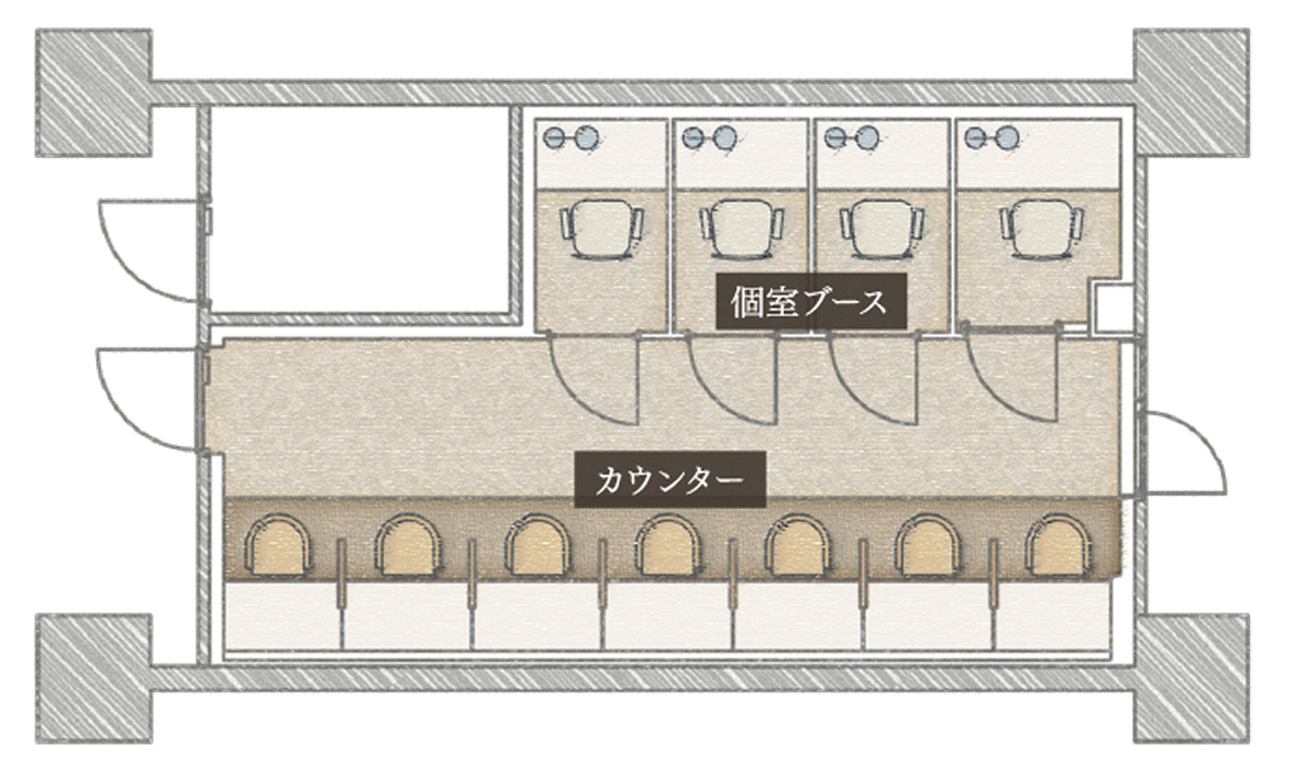 共用空間配置イメージイラスト
