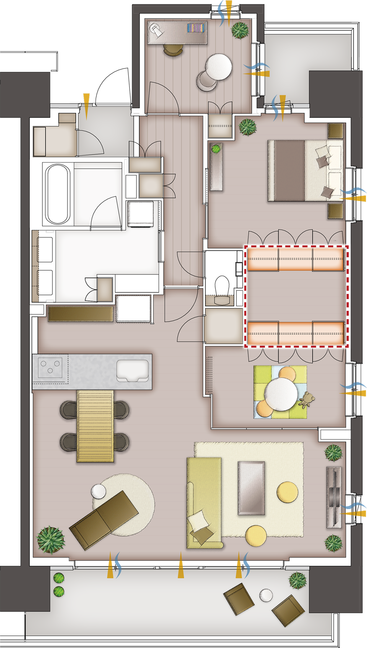 【UGOCLO PLUSの間取り例】Gタイプ