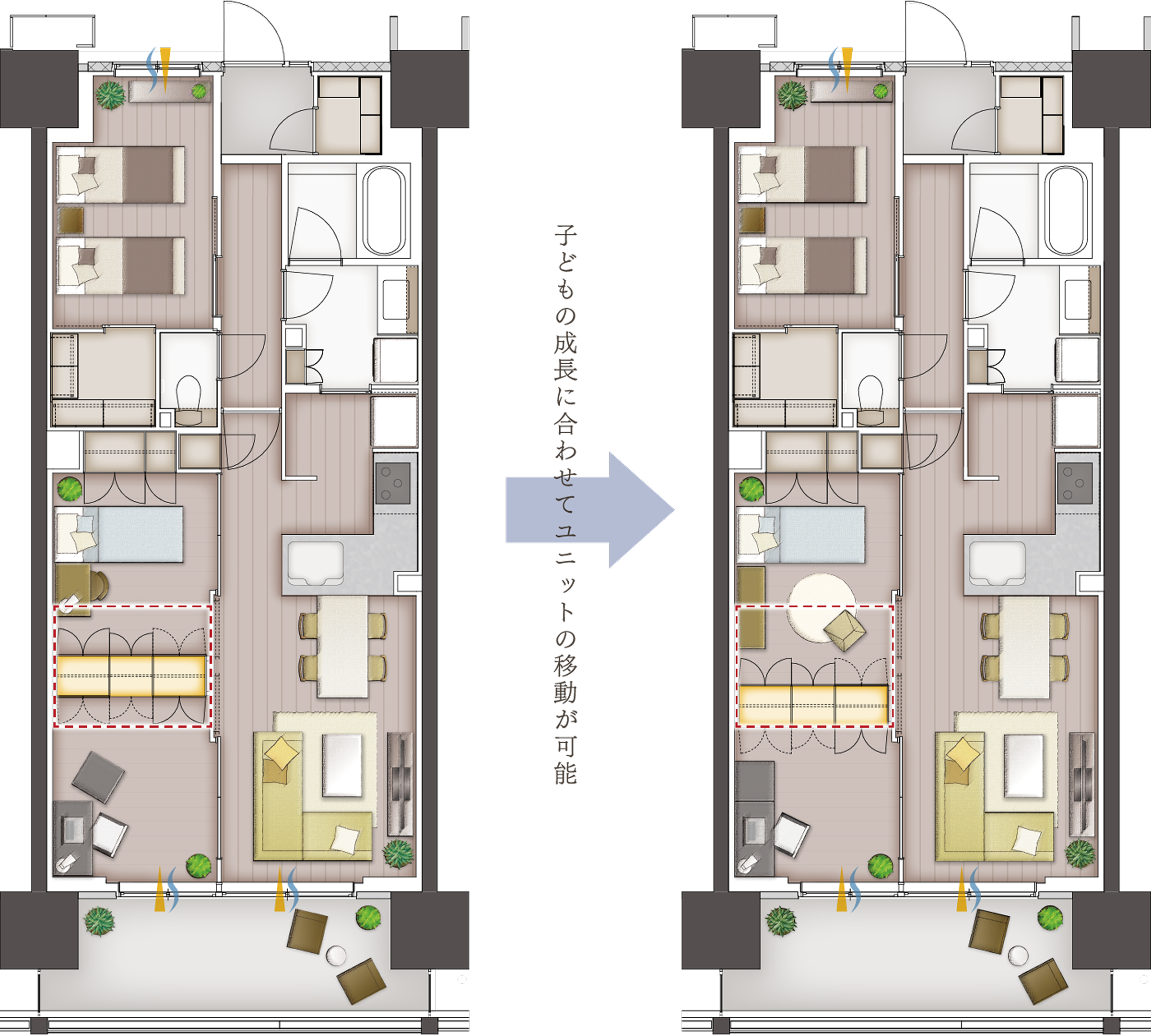 【UGOCLO Sの間取り例】H2タイプ