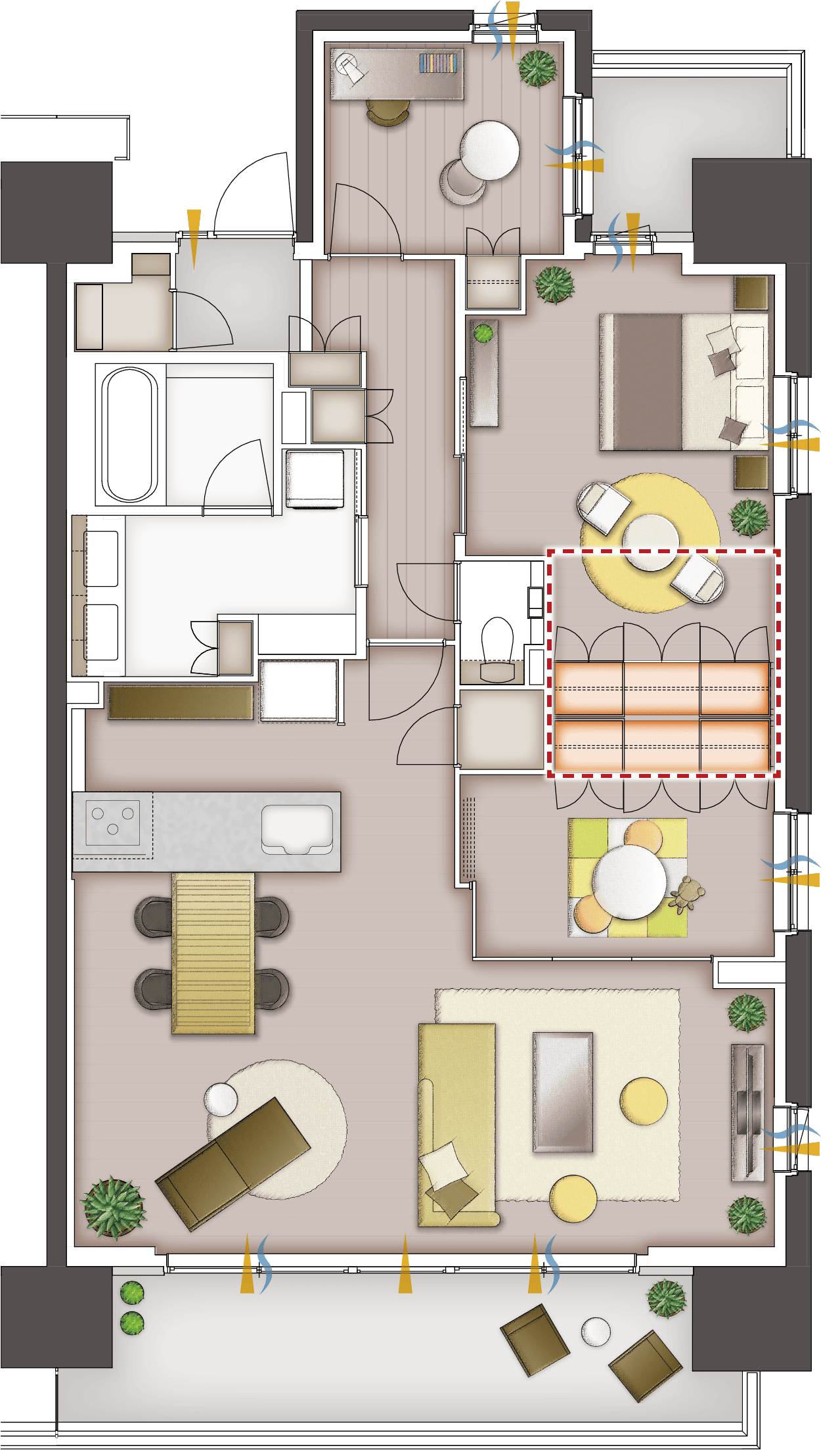【UGOCLO PLUSの間取り例】Gタイプ