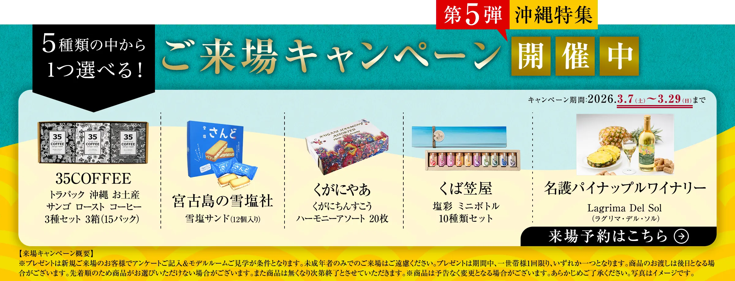 来場キャンペーン開催中