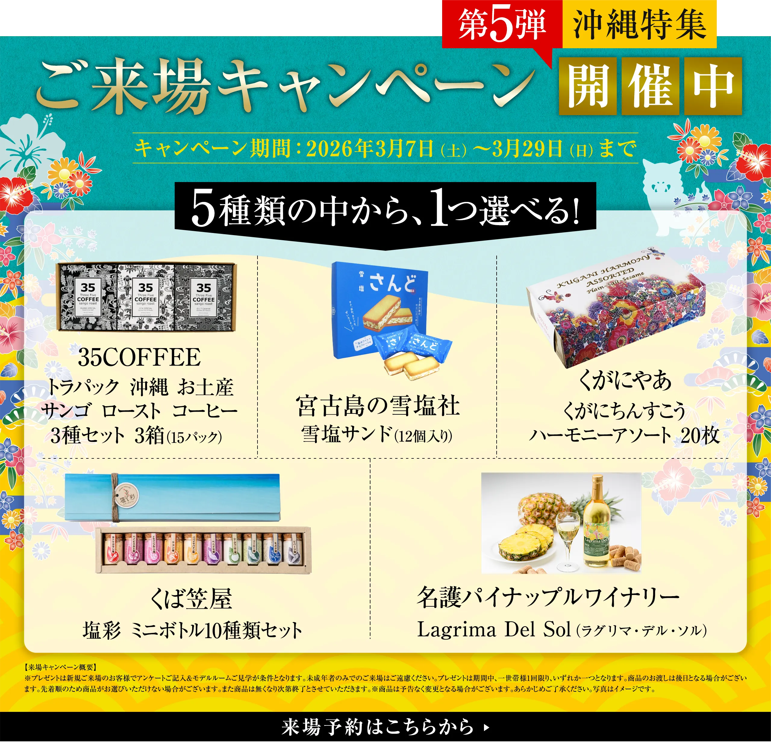 来場キャンペーン開催中！