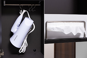 ドライヤー＆ティッシュボックススペース