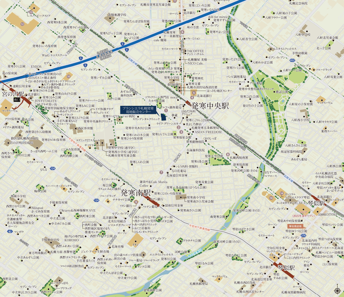 現地周辺案内図