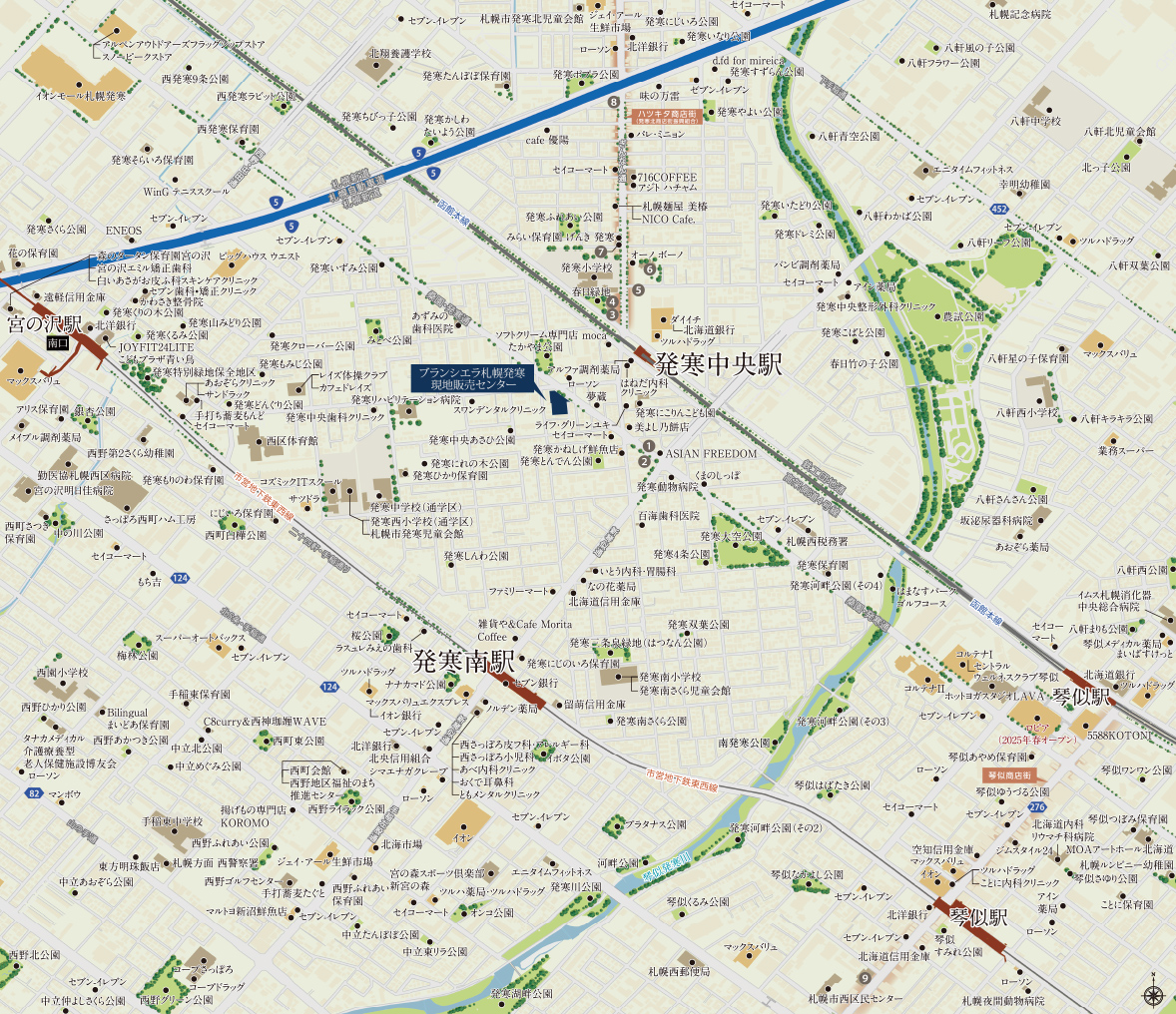 現地周辺案内図