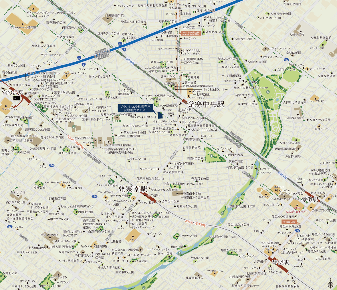 現地周辺案内図