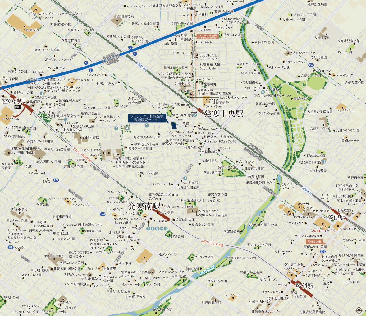 現地周辺案内図