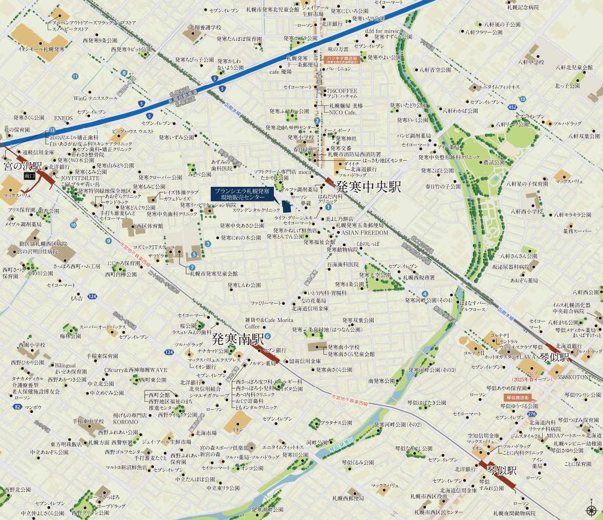 現地周辺案内図