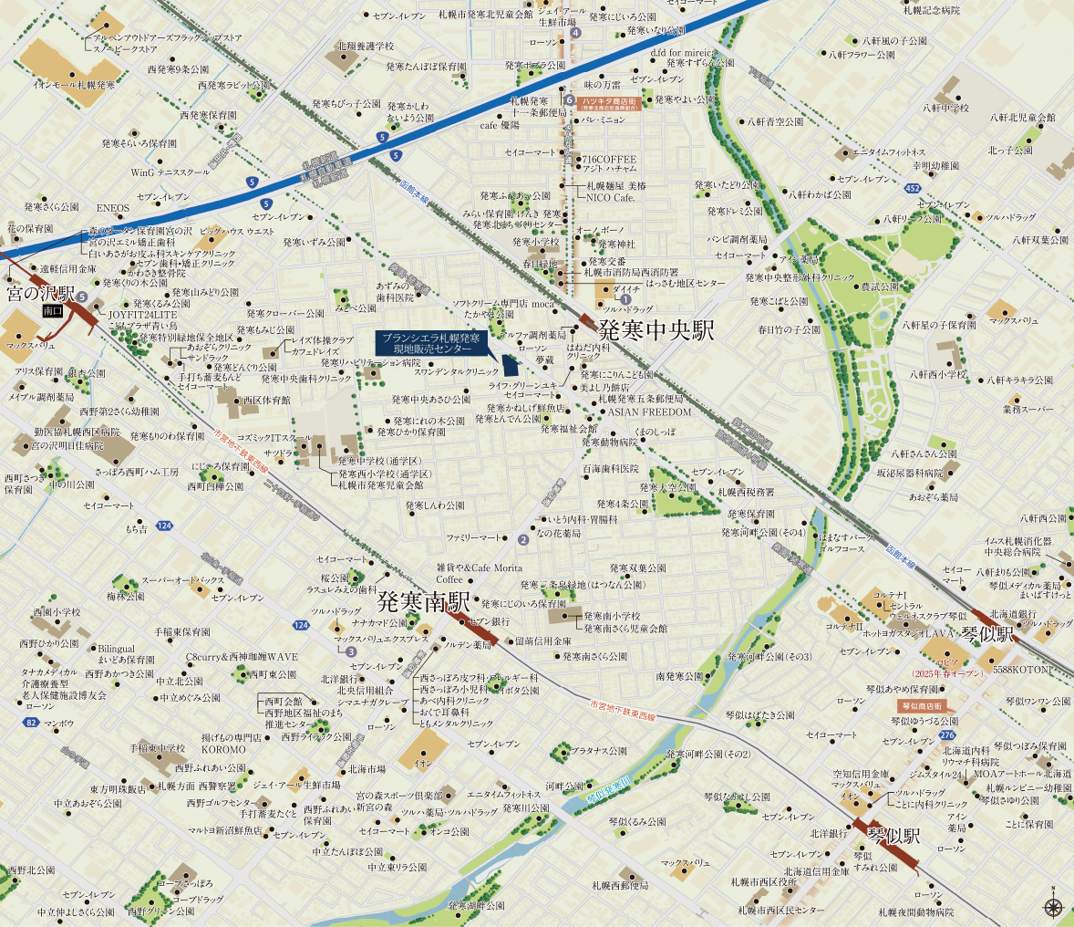 現地周辺案内図