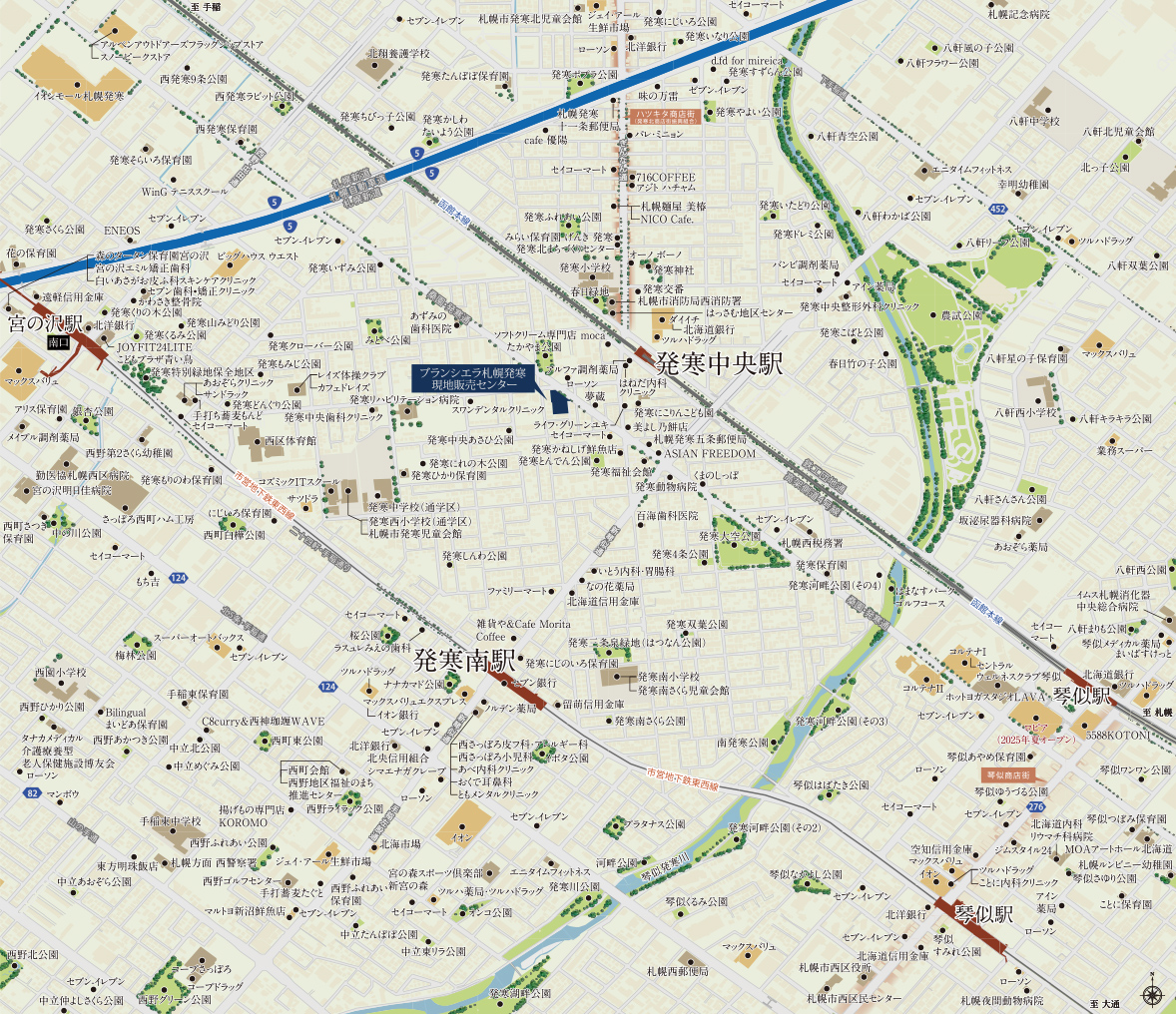 現地周辺案内図