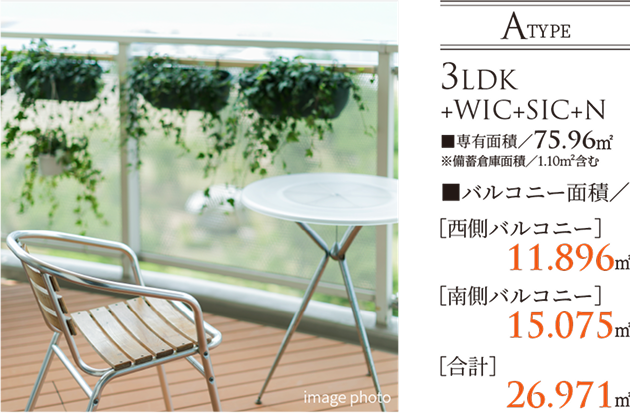 WIC=ウォークインクロゼット　SIC=シューズインクロゼット　N=納戸※面積の算定式は小数点4位以下切り捨てです。