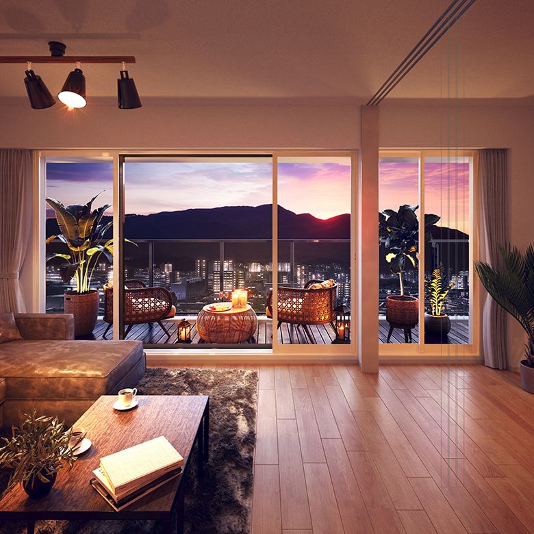 Aタイプ リビングダイニング完成予想CG