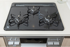 3口ホーロートップコンロ