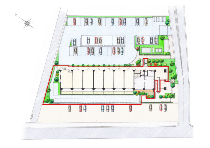 敷地配置イメージイラスト