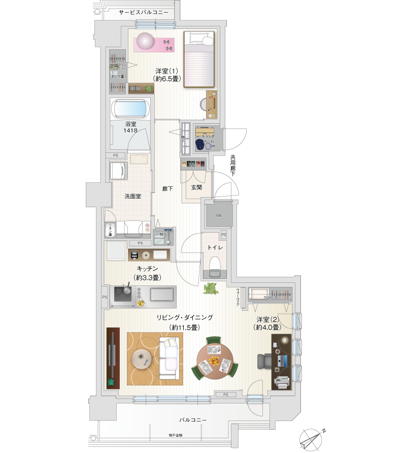 J TYPE 家具レイアウト