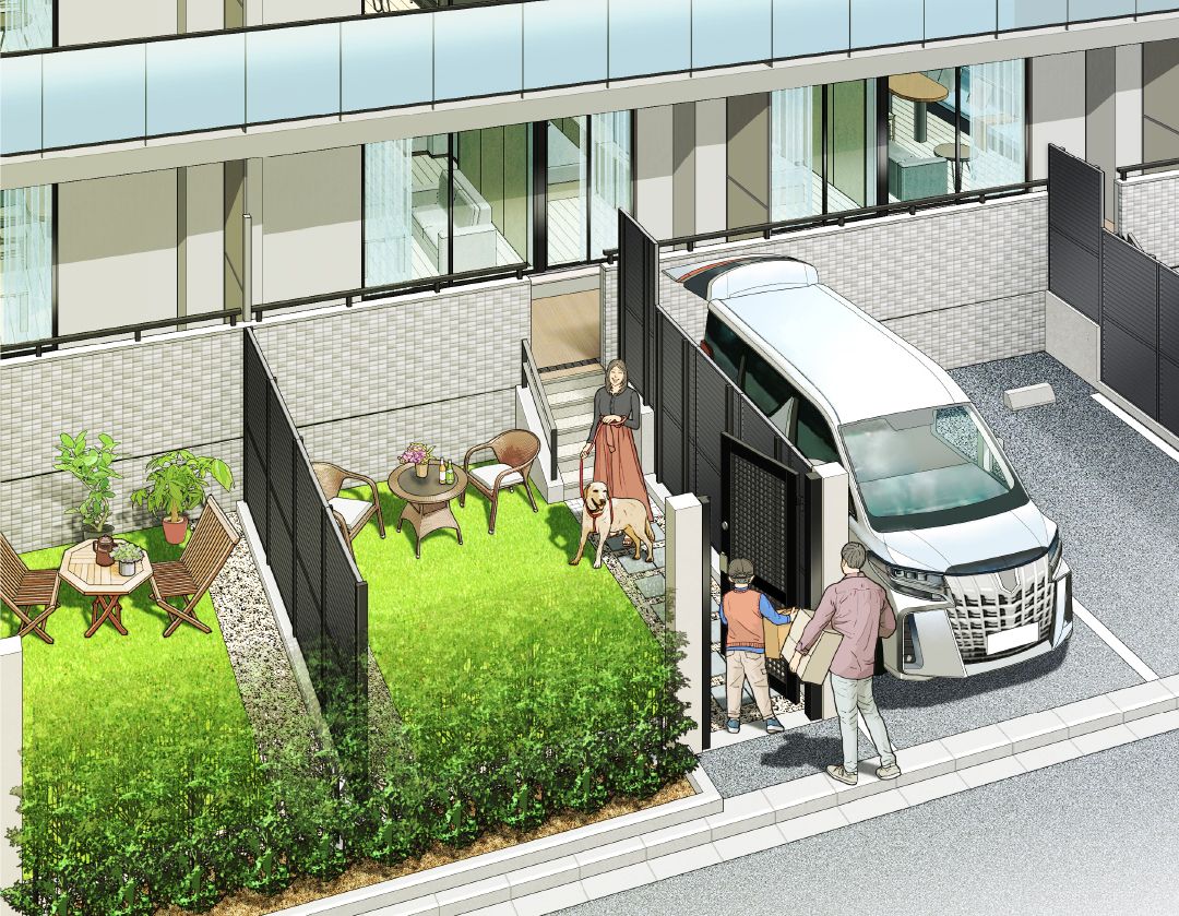 専用庭+住戸専用カーポート付プラン