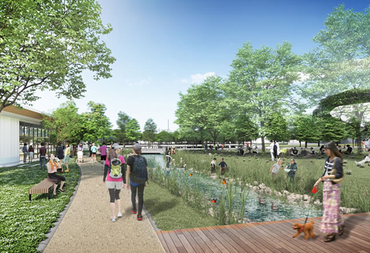 等々力緑地再編整備イメージパース