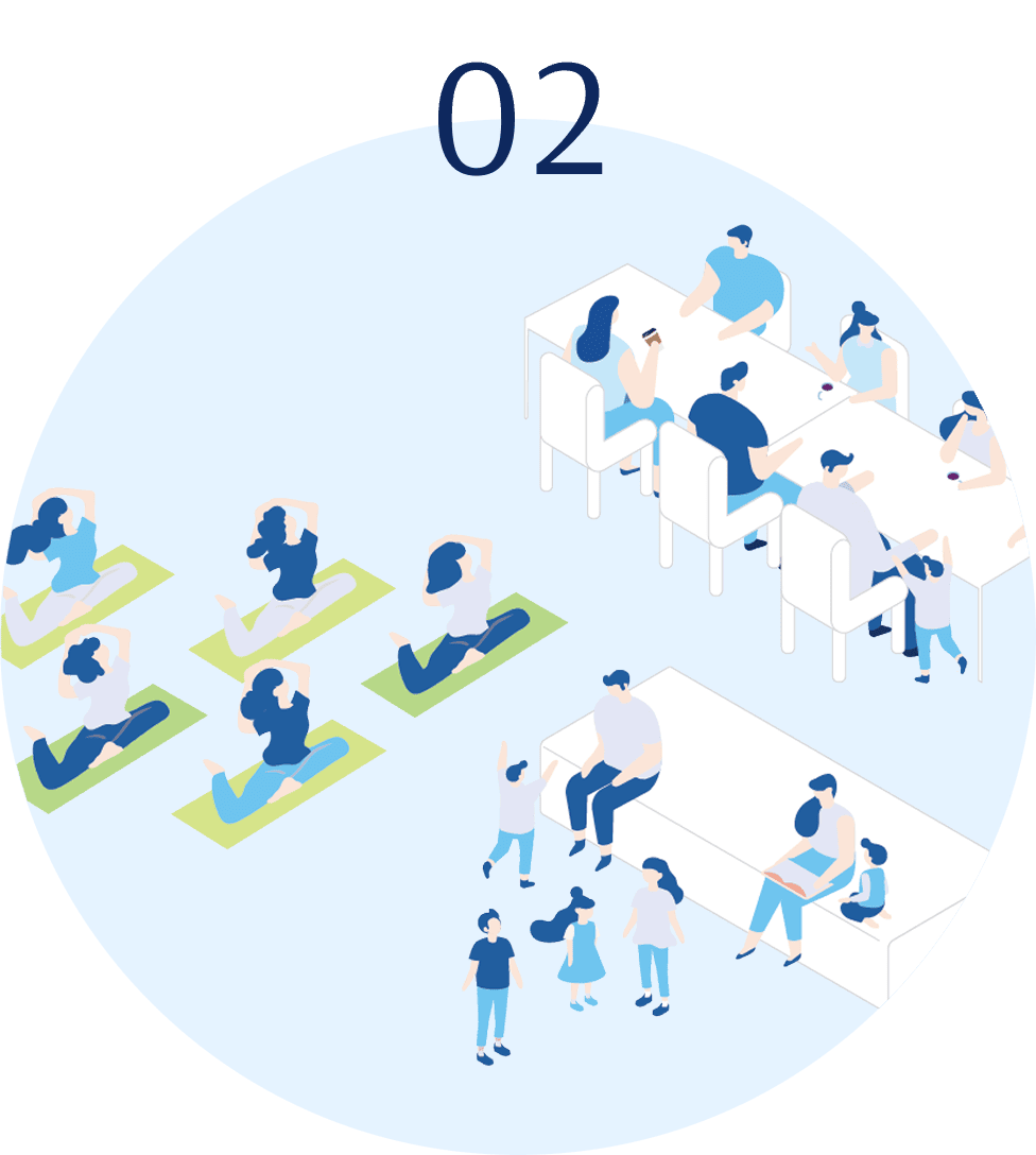 住民同士、多世代の交流