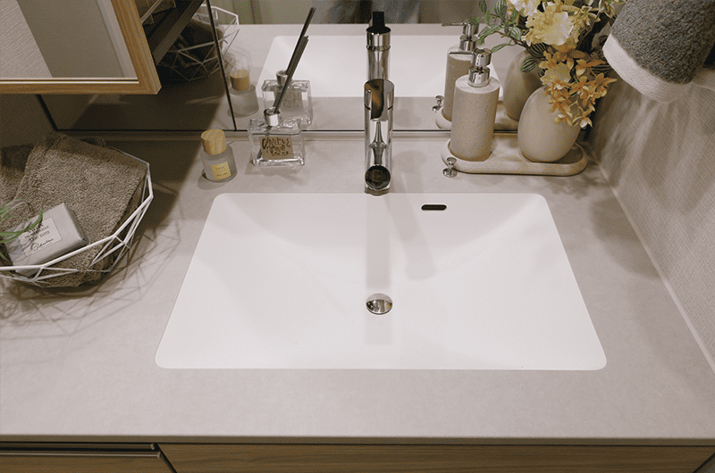 ボウル一体型メラミンポストフォーム天板