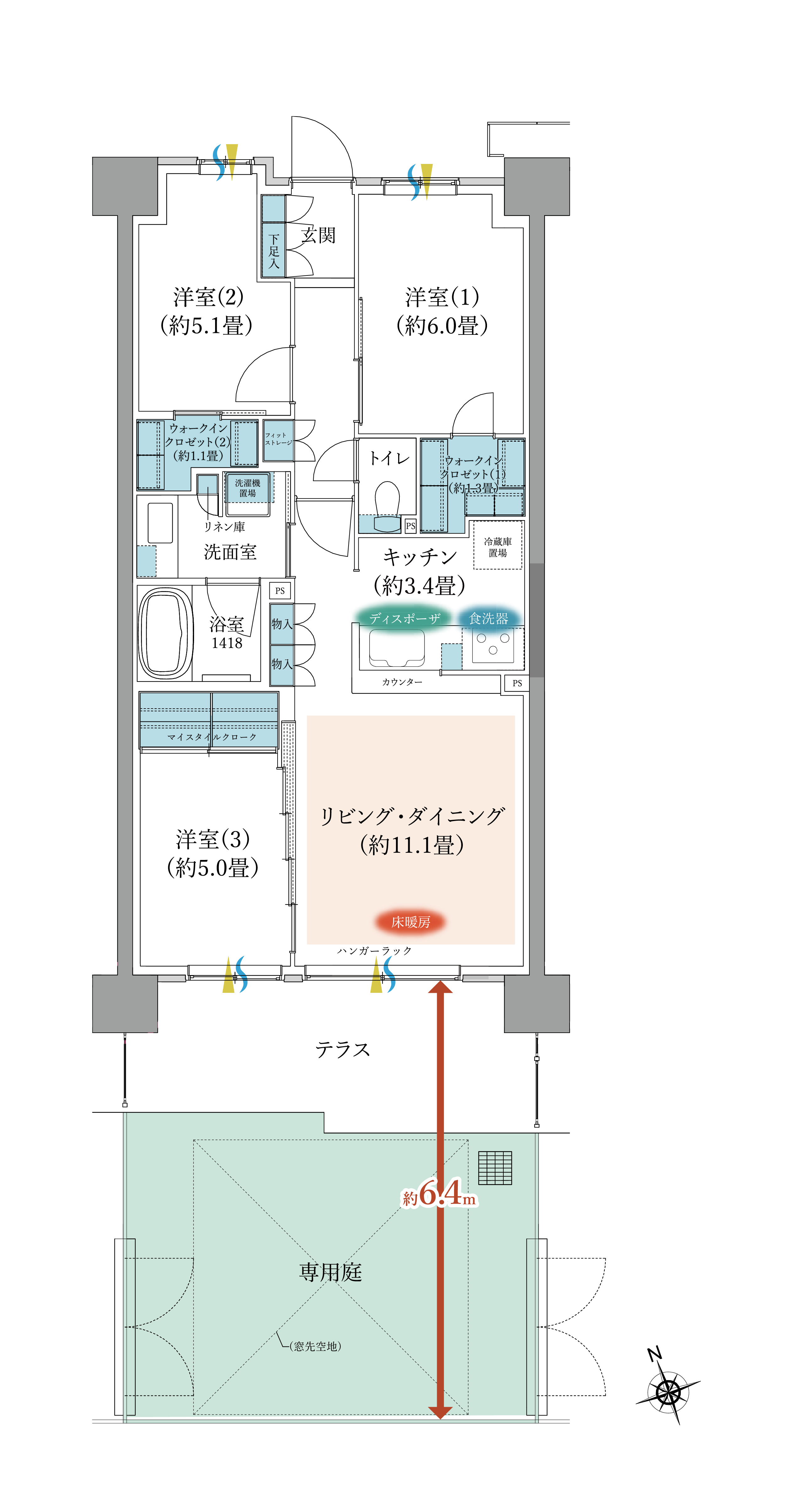 間取りB3gタイプ