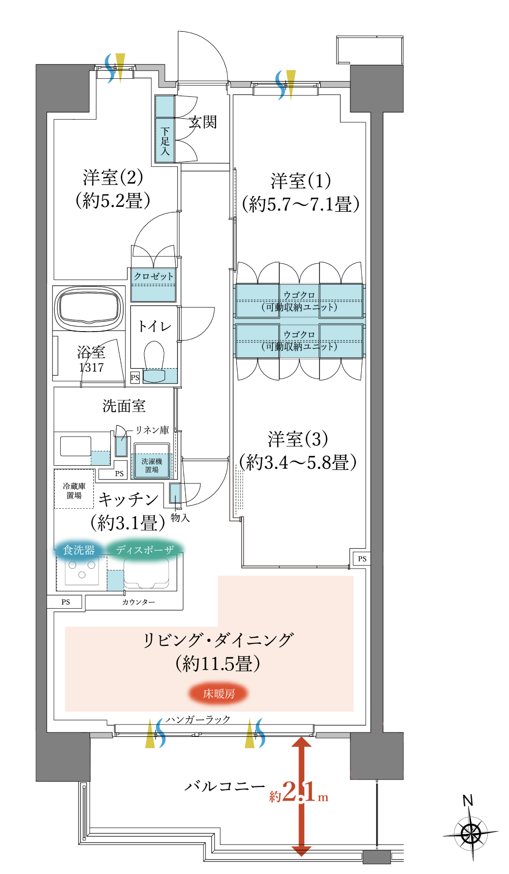 間取りE1タイプ