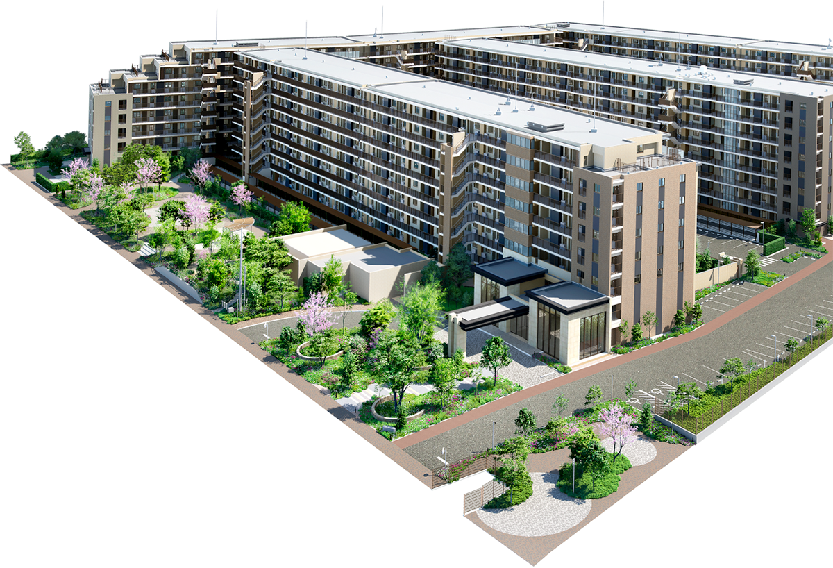 小平市小川東町の新築マンション｜外観完成予想CG｜