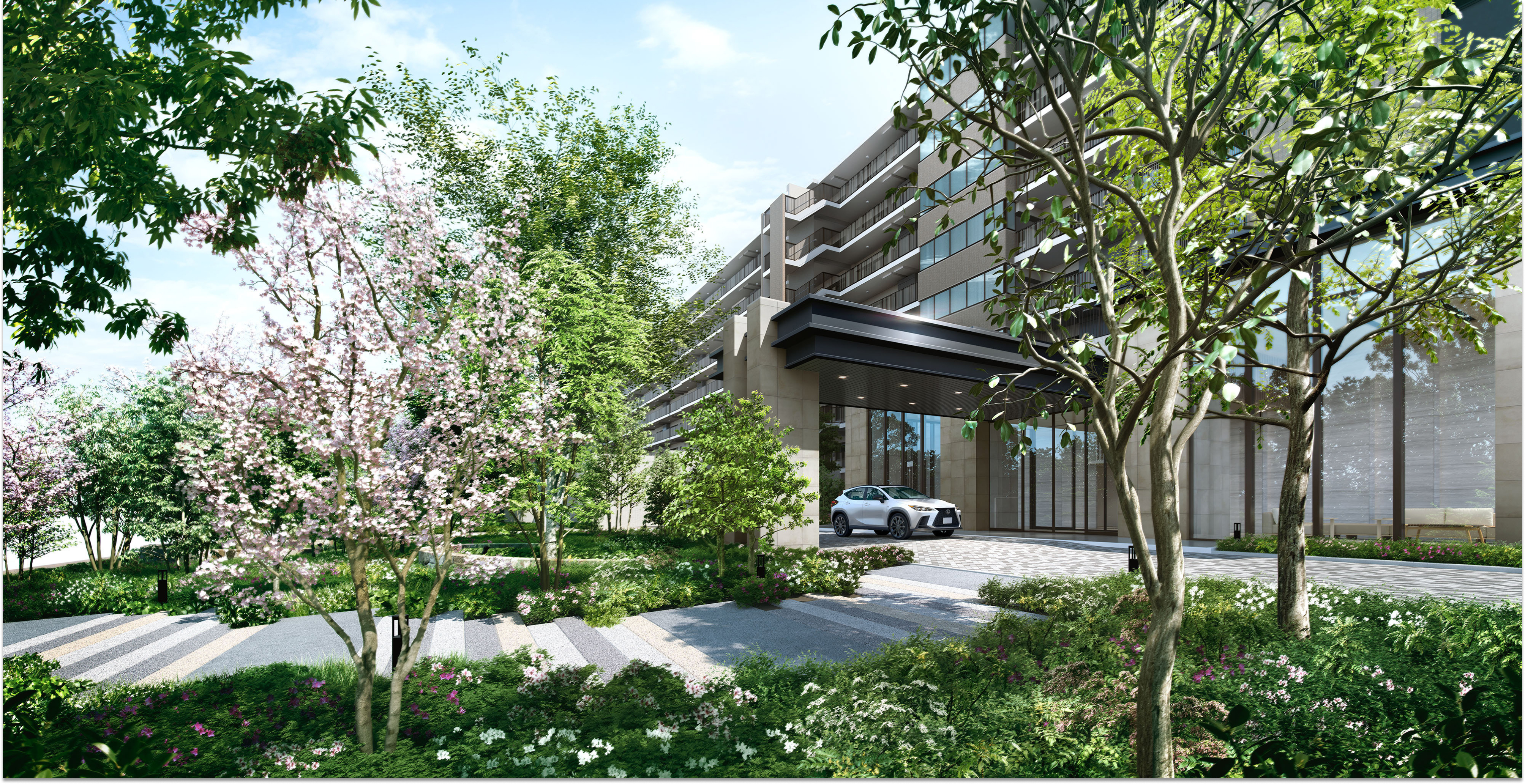 東京リンクウィズタウンプロジェクト。GRAND ENTRANCE[メインエントランス]完成予想CG