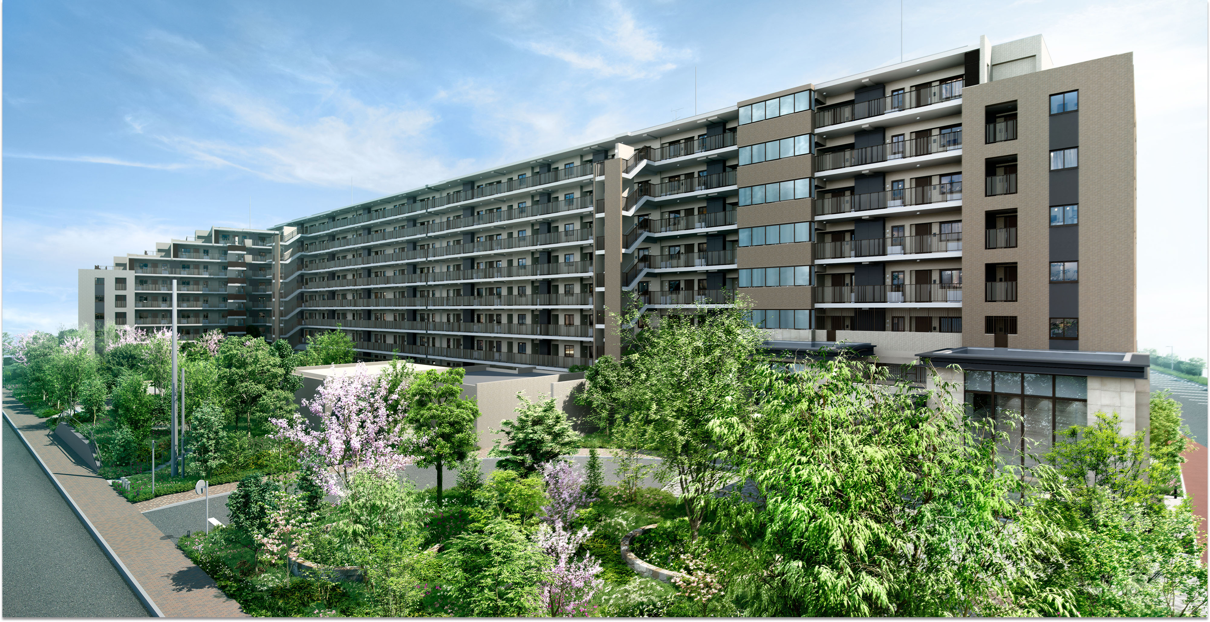 東京リンクウィズタウンプロジェクト。グリーンプロムナード完成予想CG