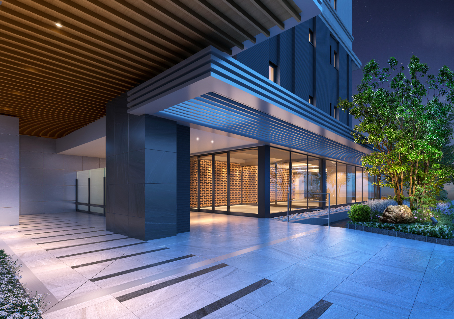 エントランスアプローチ完成予想図