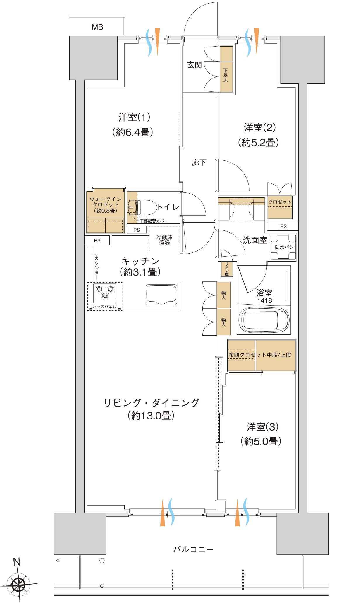Bタイプ　間取り図