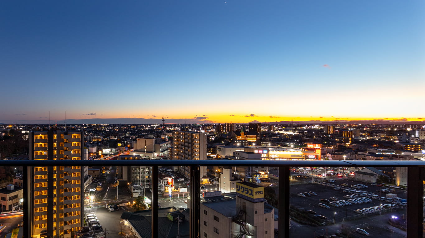 15階Fタイプ（1506号室）からの眺望写真（2024年12月撮影）