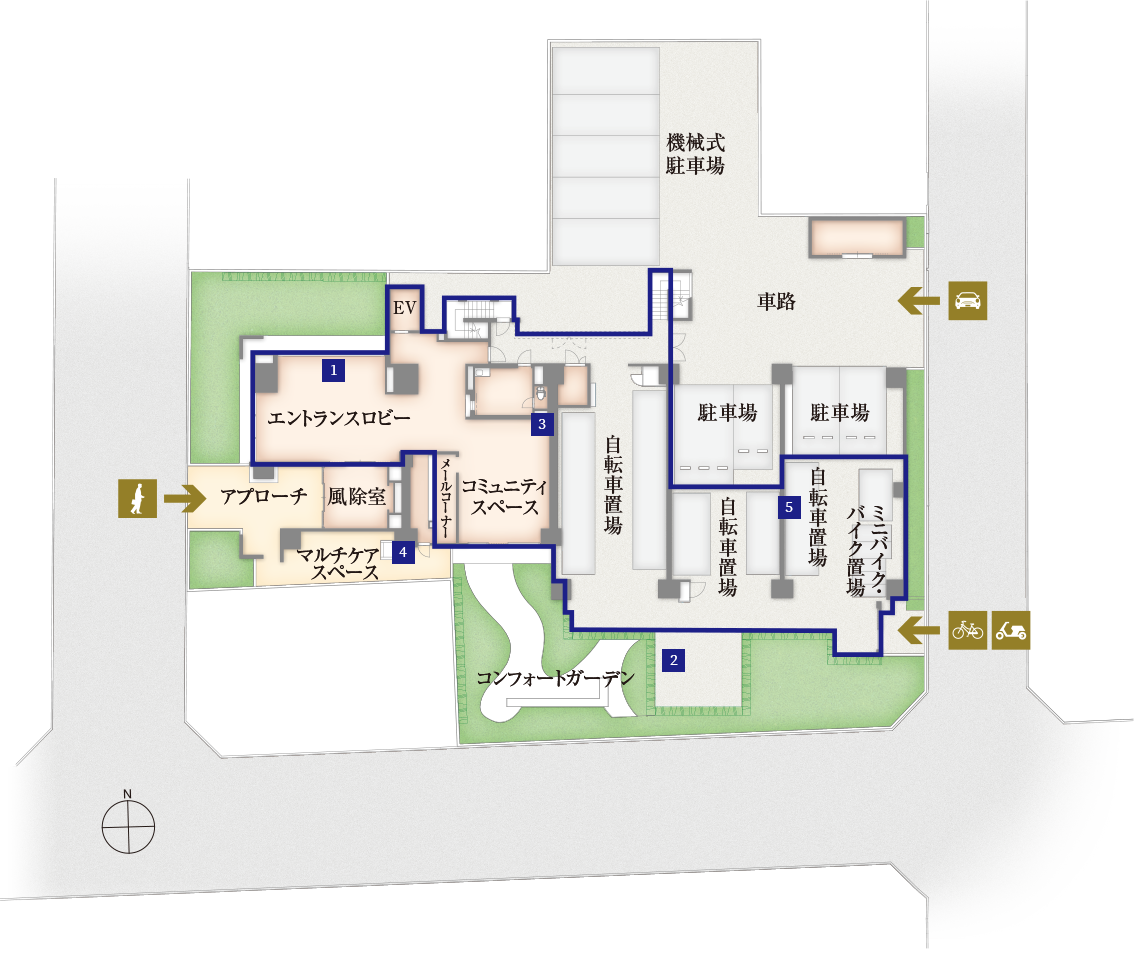 敷地配置イメージイラスト